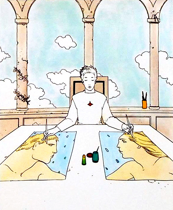 aqqindex:  Moebius (Jean Giraud) Le Dessinateur Ambidextre, 1992 