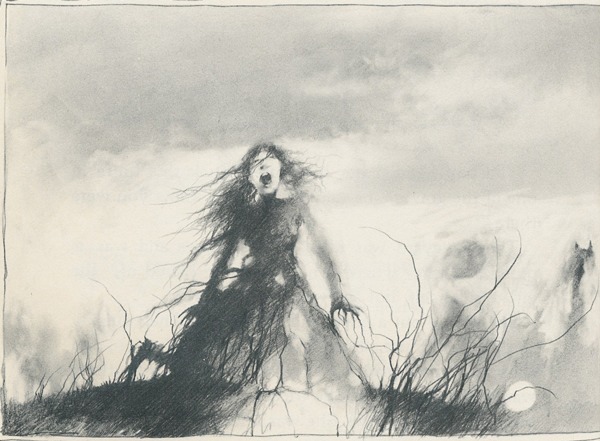  Gammell illustrations from ‘Scary Stories to Tell in the Dark’.     