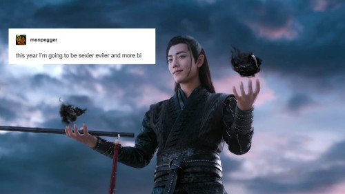 guqin-and-flute:Text Post Meme: I Have So Many for Wei Wuxian Oh My God Save Me From Myself Edition{