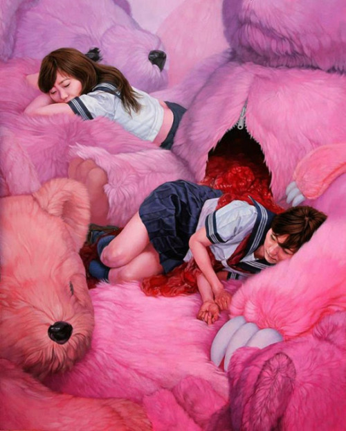 asylum-art:Kazuhiro Hori  Paintings InstagramThe adult photos