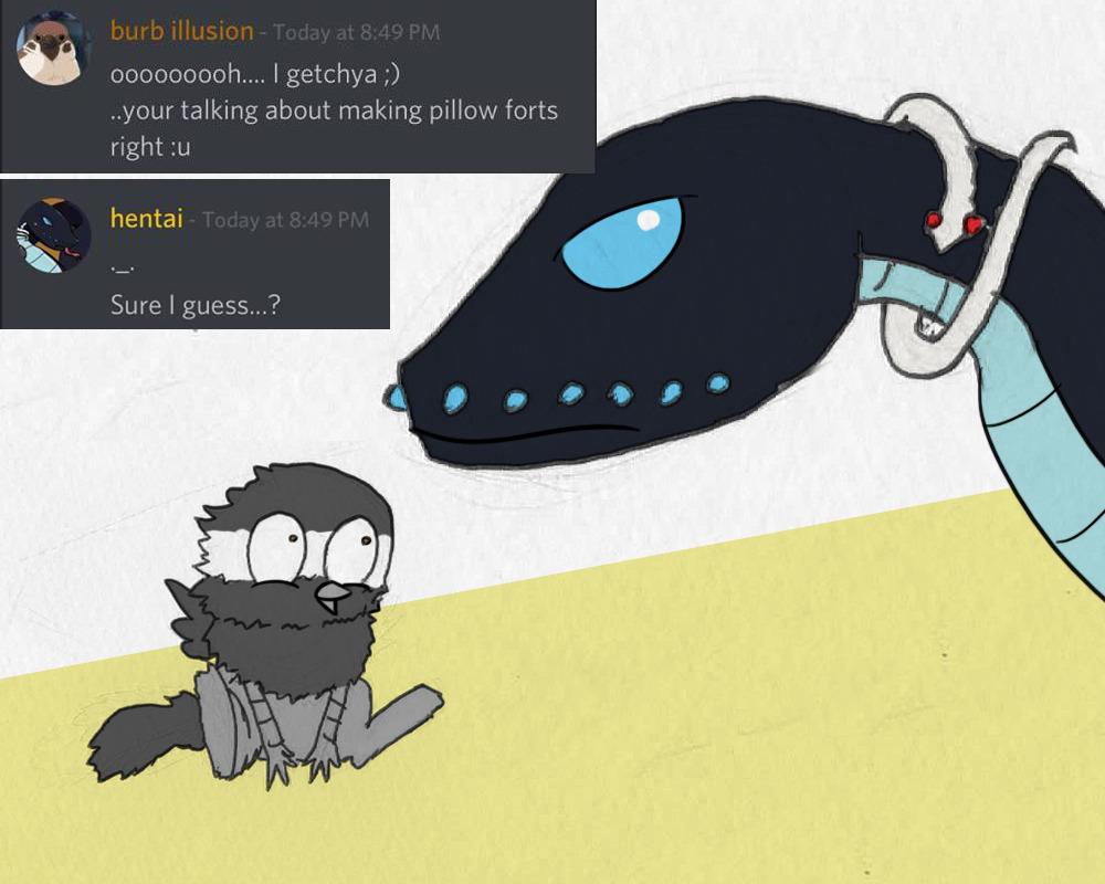rabbitserpentdouble:Fun Bedtime with @thedenofravenpuff and @unhinged-mod xD