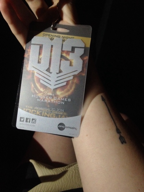 Hunger Games marathon time! Good thing I have a convenient built in THG accessory. Just finished up 