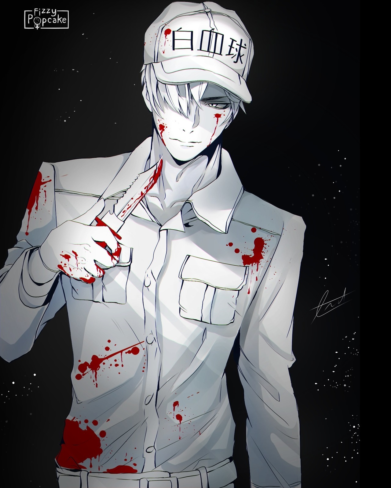 fizzypopcake:White Blood Cell (Neutrophil) Fanart from Hararaku Saibou!~ ✨✨🌼