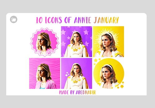 abednadir: ANNIE JANUARY ICONS (REQUESTED) view them all under the cut includes (10) 250x250px icons