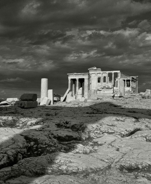 hauntedbystorytelling:Herbert List:: Erechtheion with shadows of the Propylaea, Acropolis, 1937 / so