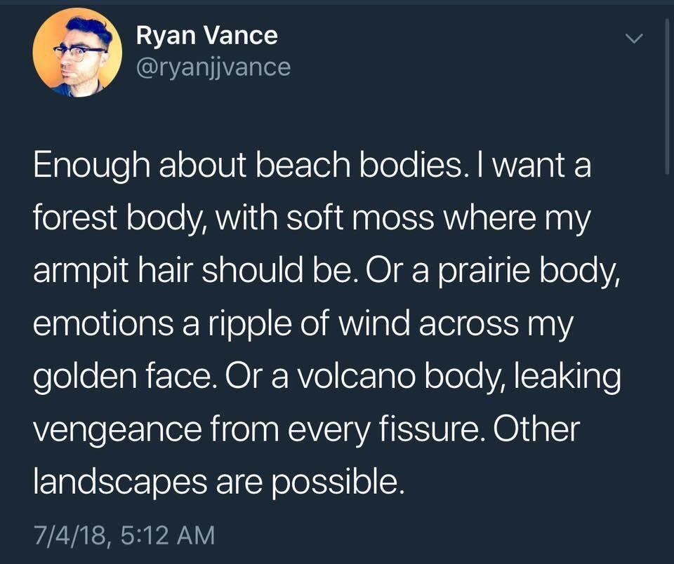 whitepeopletwitter: Volcano body for me, please!