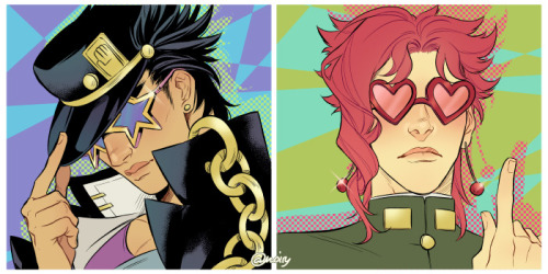 My friend @mybrotherthinksiminsane said Kakyoin’s should have come back wearing heart-shaped sunglas