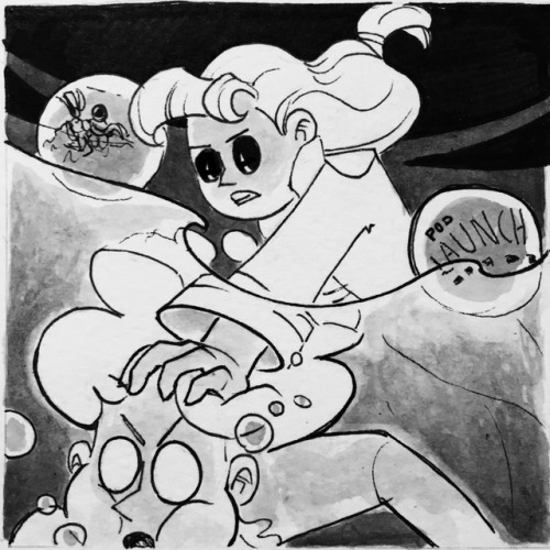 Third Inktober Thingies!! Gotta Love Those Robot Guts (and Glowy Androids)...