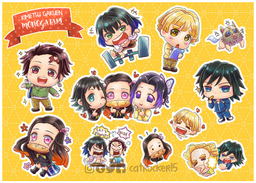 catrocker15:I really enjoying drawing Kimetsu Yaiba gakuen AU XD 