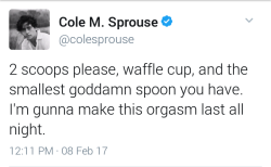 aestheticsprouse:Why Cole’s twitter will one day heal the world part 2