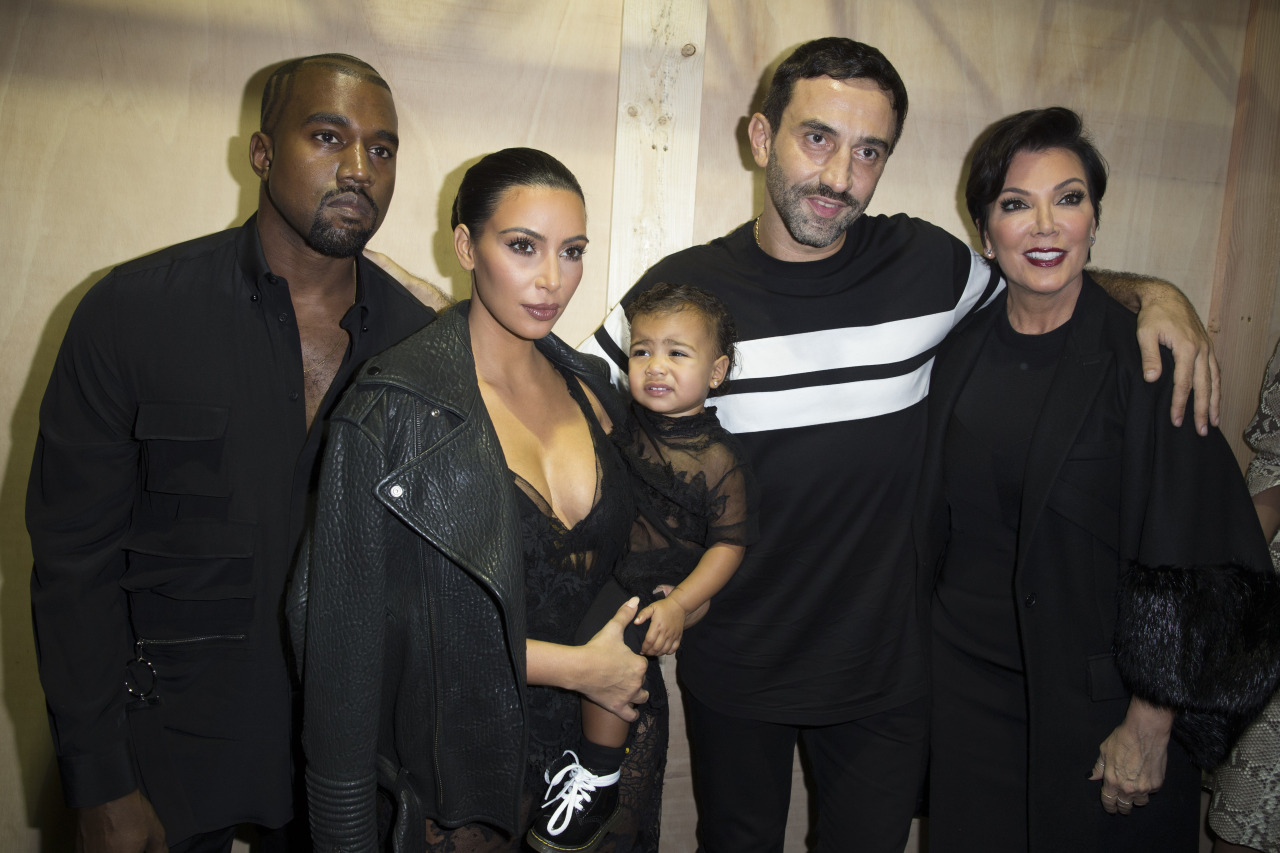 kimkanyekimye:  Backstage at the SS15 Givenchy Show with Riccardo Tisci 9/28/14