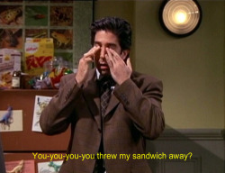 Great scene love this bit ah Ross so protective of your sandwich haha.