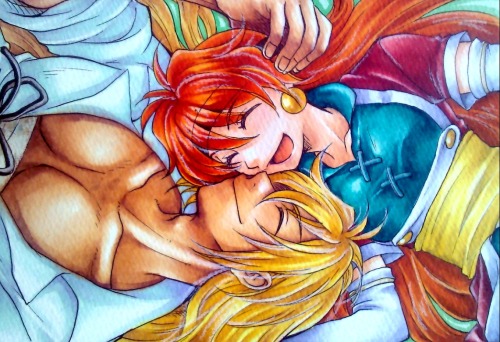 I love this design, Lina and Gourry are so happy.Fanart by 青。@yashuringhttp://www.pixiv.net/member.p