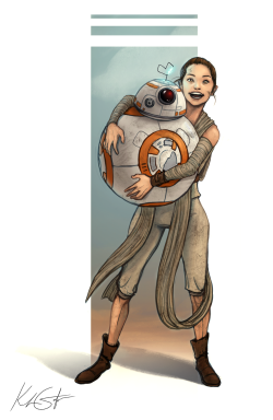 ketra:  bb8 and rey <3 first post of my