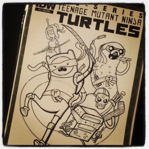 Turtles meets Finn and Jake!