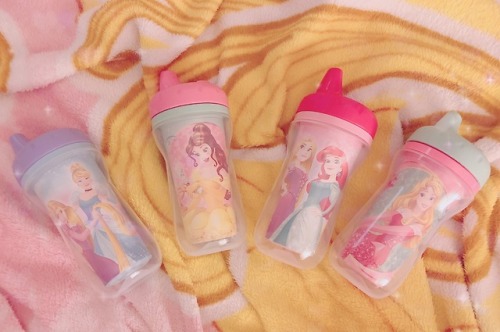 strawberryeuphie: all my princess sippy cups 