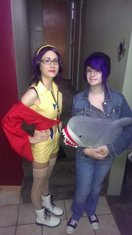 My sister and I before we left for Youmacon! I’m dressed as Faye Valentine from Cowboy Bebop, 