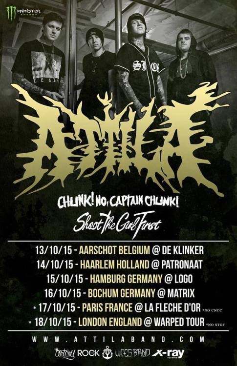 We will be on tour in EU and UK this October with Chunk! No, Captain Chunk! and Shoot The Girl First