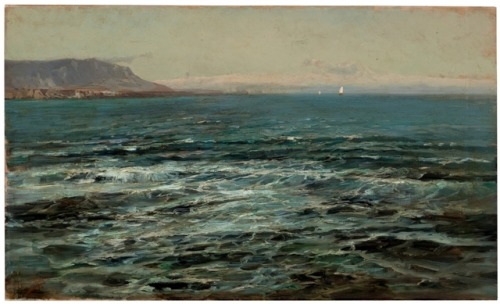 Costa de Santoña   -    Jaime Morera Galicia , 1918-20Spanish,1854-1927Oil on canvas, 61 x 101 cm.