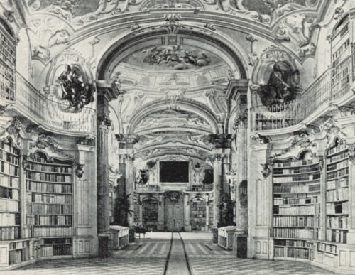 Library of Admont Abbey (c. 1898).&gt; Photo: Alois Beer.