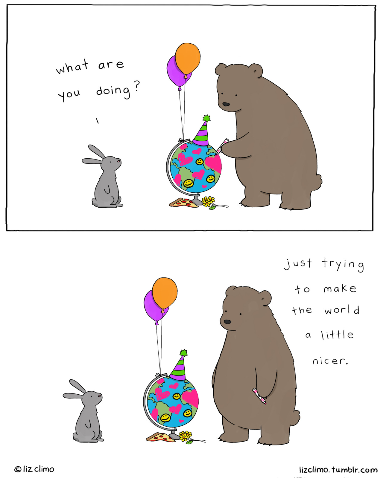 lizclimo:  hang in there, world.  