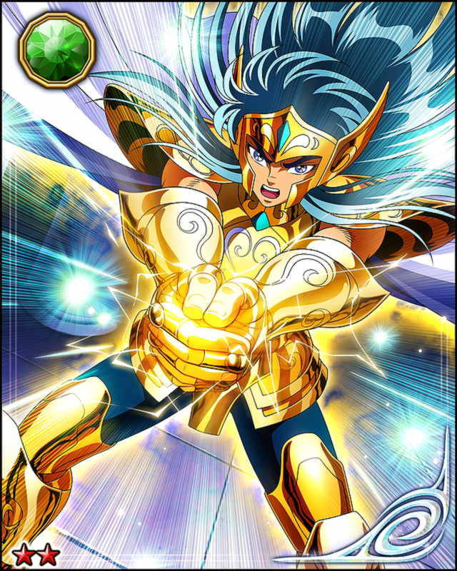 anewe9:  saintseiya-zone:  Saint Seiya Galaxy Card Battle  Aioros. And Aioria. But