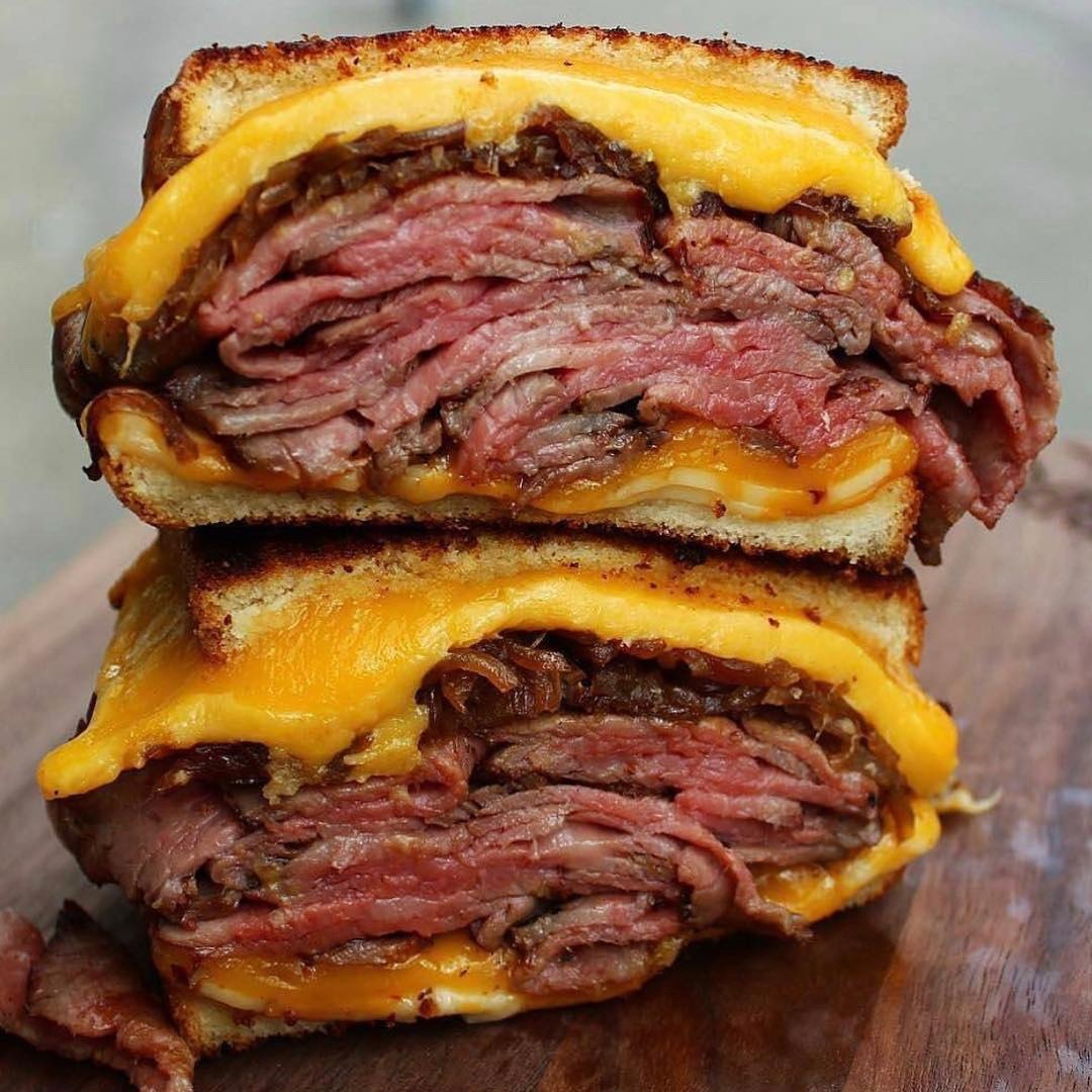 yummyfoooooood:  Beef Grilled Cheese