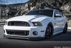 ford-mustang-generation:  2014 Ford Mustang with 20 Inch BD-8’s in Two Tone Black