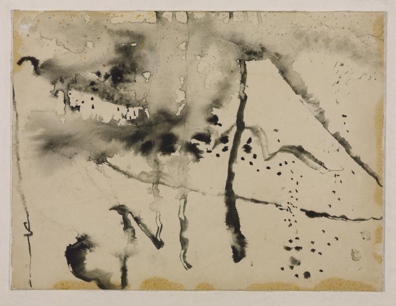 realityayslum:  Carl Buchheister  Komposition Juviem, 1959 Ink on paper mounted onto