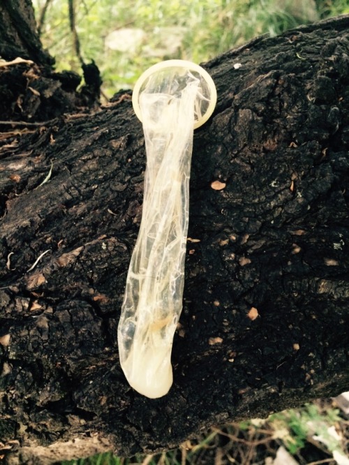 Fresh condom full of cum just for you, guys! A Daddy fucked me real good with this condom! The first