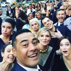 Great shot of J&L'ers Robbie Magasiva and Danielle Cormack with the Wentworth cast at the Logies last night!