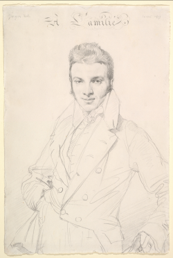 loverofbeauty: Jean-Auguste Dominique Ingres:   Portrait of Jean-Joseph Fournier  (1815) 