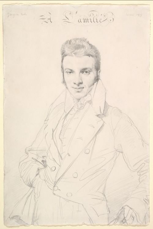 loverofbeauty:  Jean-Auguste Dominique Ingres:   Portrait of Jean-Joseph Fournier  (1815)