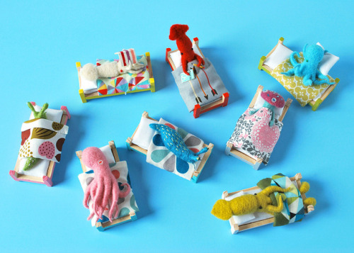 archiemcphee: For an incredibly kawaii series entitled Invertebrate Sleep Habits, Japanese artist Hi