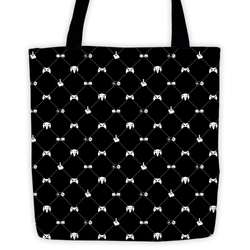 geek-studio:  Full Line of Studio Tote Bags!So far we have designs based on Avengers, Supernatural, Steven Universe, Legend of Zelda, and Pokemon. Do you have any suggestions for more fandom patterns to make into shirts and bags?  Yes they have in black!