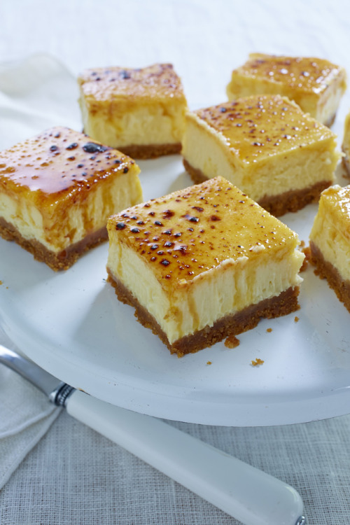 toomanynoms:  Creme Brulee Cheesecake Squares (recipe)Dessert noms.