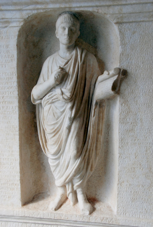 myglyptothek: Funerary altar of Q. Sulpicius Maximus, the young poet who died shortly after winning 