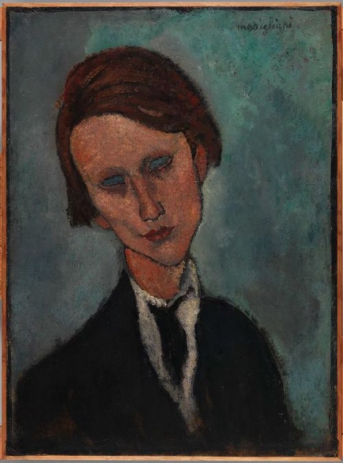 artist-modigliani: Pierre Edouard Baranowski, 1918, Amedeo Modigliani Medium: oil,canvas 