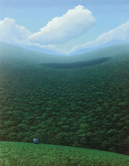 forevernoon:Tomás Sánchez (Cuban, b. 1948), Pensamiento - Nube [Thought - Cloud], 2008. Acrylic on c