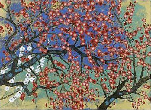 Plum Blossoms   -   Reiji Hiramatsu  1995Japanese, born 1941 lithograph , 38.5 x 53.0cm