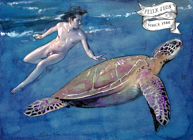 "La Tortuga 1 y 2". Recuerdos del mar. Memories of Summer spent in Hawaii many years ago, in watercolor. Available as prints in...