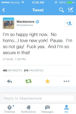 frumplejames:  digatisdi:  wizkhaleesi:  (x)  This is real  Wow, sometimes I wonder if he’s just a bit ignorant, then Macklemore decides “no, I’m actually going to be a giant asshole”GJ, wack-le-smores  DO YOU SERIOUSLY THINK HE WASN&rsquo;T BEING