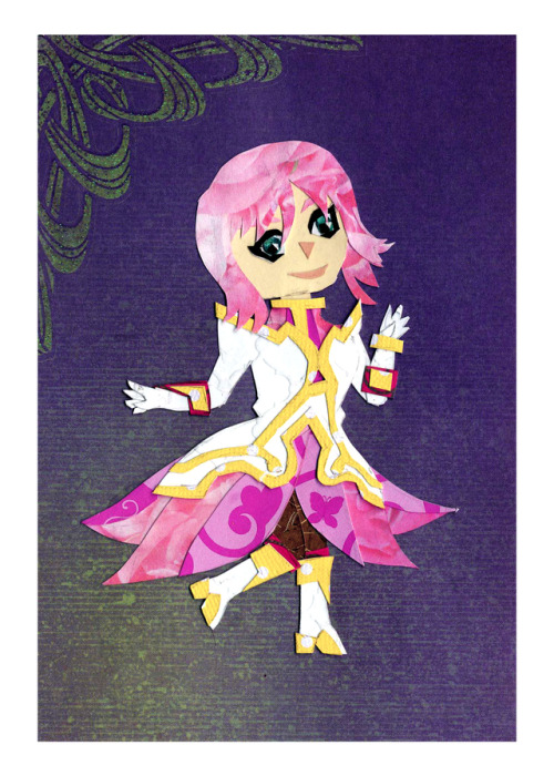 Estelle from Tales of Vesperia in papercraft.