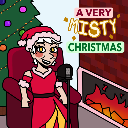 have you ever considered doing a Christmas album?[ID: a digital drawing of Misty Moore, an older whi