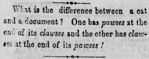yesterdaysprint: Reading Times, Pennsylvania, March 28, 1859
