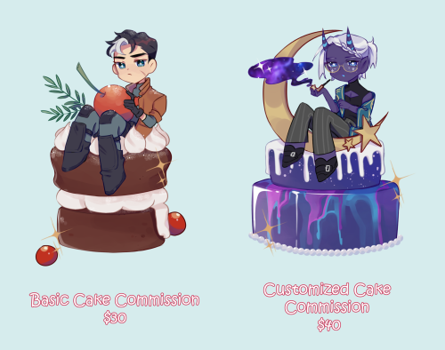 Hello! Im doing lil cake commissions all through out December. If you’re interested then click