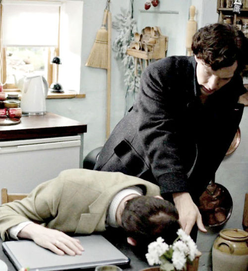 abitnotgood:This is Sherlock sneaking a flower crown on napping Mycroft and nothing can convince me 