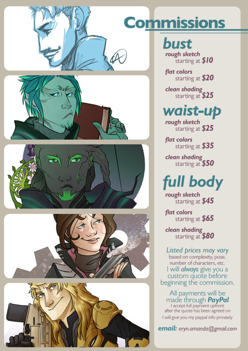 by-ogdens-hammer:  Full examples: [1] [2] [3] [4*] [5] [art tag](*not yet posted)Commissions are open again! Slots are always available, so please feel free to contact me at any time~email: eryn.amanda@gmail.com(disclaimer: I reserve the right to  turn