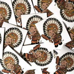 heysusless:  Aztec warrior sticker by heysus 