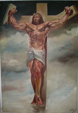 hasana-chan:  micthemicrophone:   I don’t think you understood what he meant, he said get ripped like jesus  Oh my fucking god  Omg I love that picture No offence against anyone  He&rsquo;s just like &ldquo;Fuck yo sins, I&rsquo;m goin&rsquo; home.&rdquo;